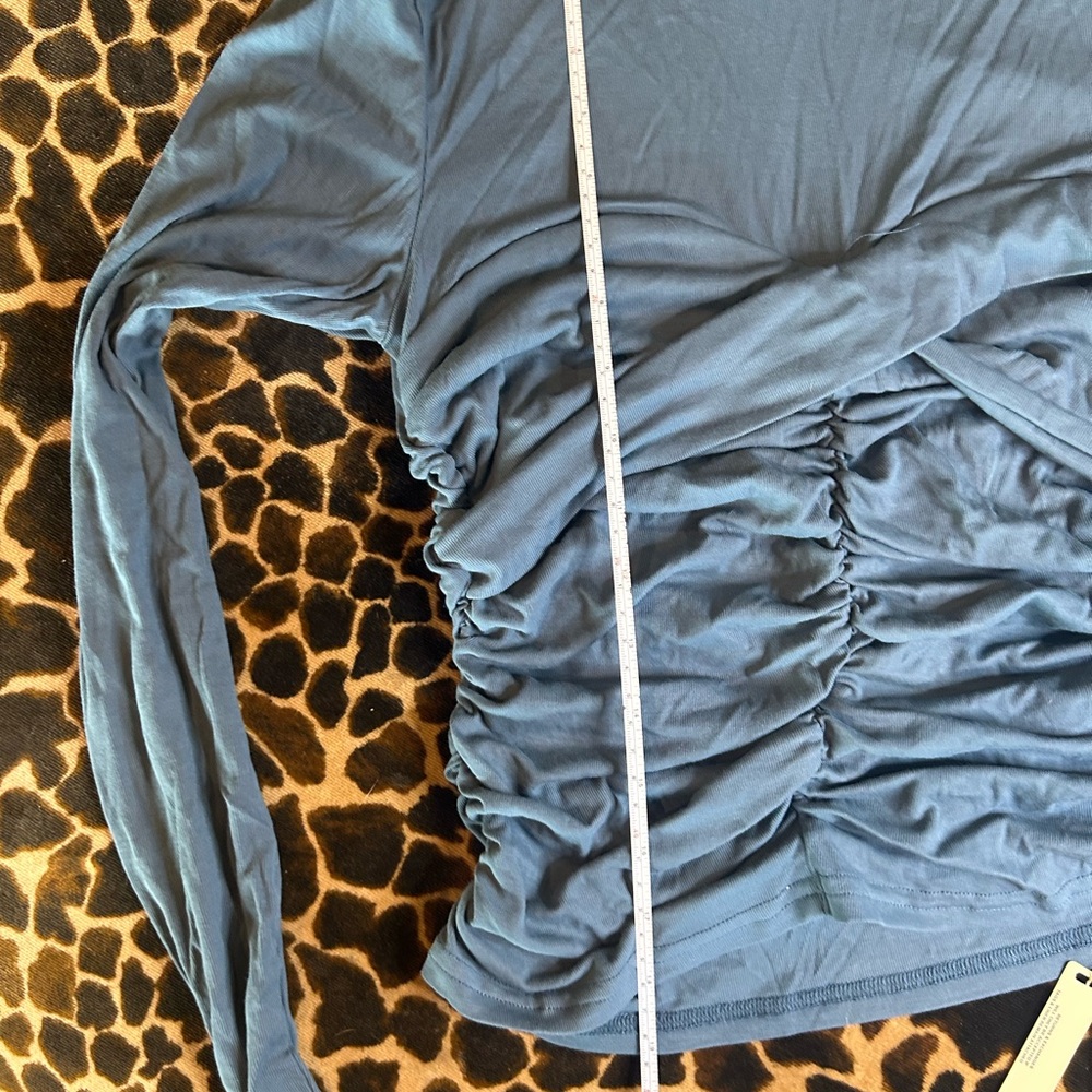 OGL Blue Ruched Top - Picture 5 of 8